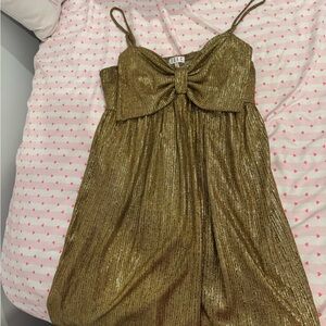 Gold Sequin Mini Dress